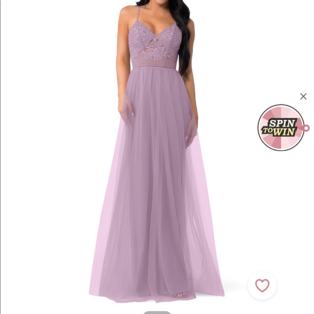 Azazie purple/grey maxi dress. Never worn. Brand new.